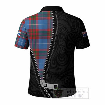 Crichton (Crighton) Tartan Polo Shirt New Zealand Pattern Unique Zipper Stylized