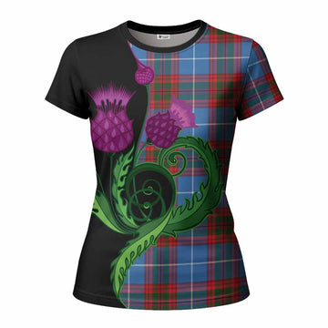 Crichton (Crighton) Tartan Women T shirt Traditional Scottish Thistle