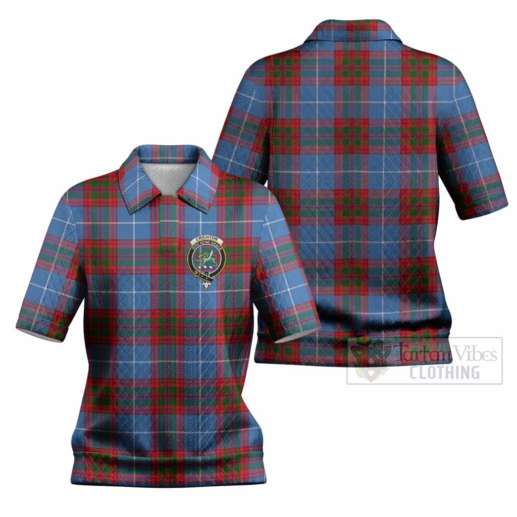 Crichton (Crighton) Tartan Women’s Polo Sweater Top with Family Crest