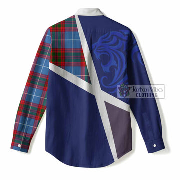 Crichton (Crighton) The Scottish Football Crest Women Casual Shirt Lion-Tartan Army