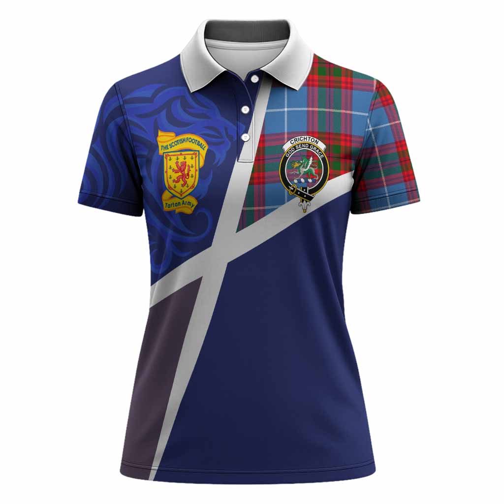 Crichton (Crighton) The Scottish Football Crest Women Polo Shirt Lion-Tartan Army