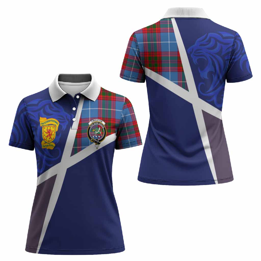 Crichton (Crighton) The Scottish Football Crest Women Polo Shirt Lion-Tartan Army