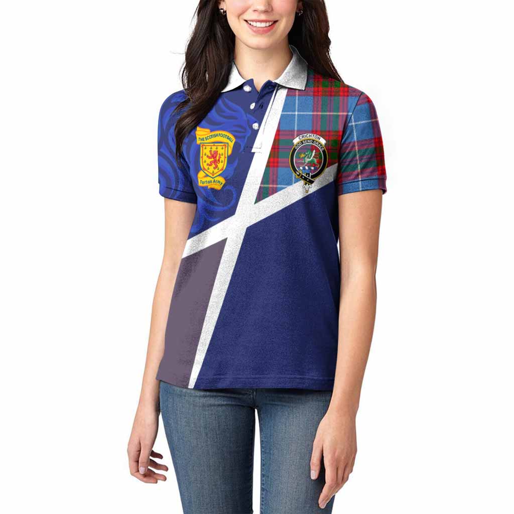 Crichton (Crighton) The Scottish Football Crest Women Polo Shirt Lion-Tartan Army