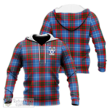 Crichton Tartan Knitted Hoodie with Coat of Arms