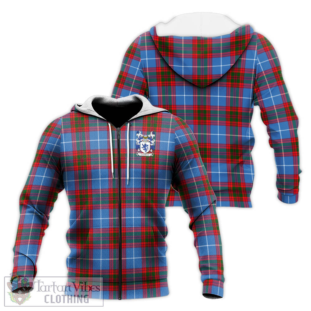 Crichton (Crighton) Tartan Knitted Hoodie with Coat of Arms Unisex - Tartan Vibes Clothing