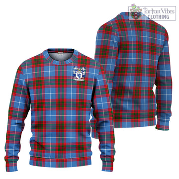 Crichton Tartan Knitted Sweater with Coat of Arms