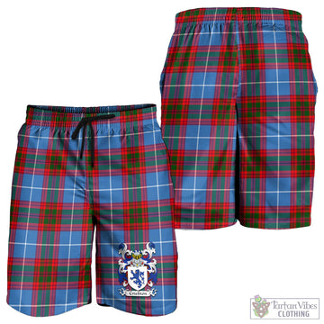 Crichton (Crighton) Tartan Men's Short with Coat of Arms - Tartan Vibes Clothing
