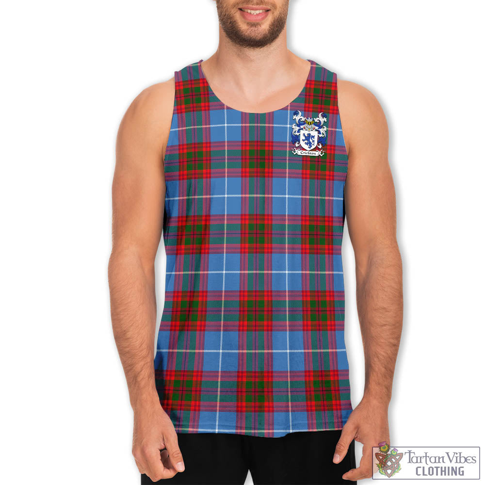 Crichton (Crighton) Tartan Men's Tank with Coat of Arms Men - Tartan Vibes Clothing