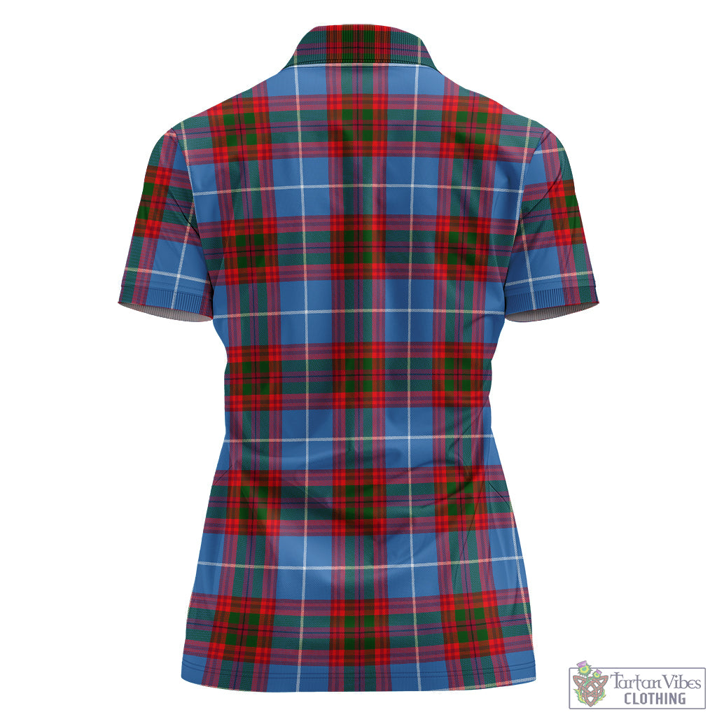 Crichton (Crighton) Tartan Women Polo with Coat of Arms - Tartan Vibes Clothing