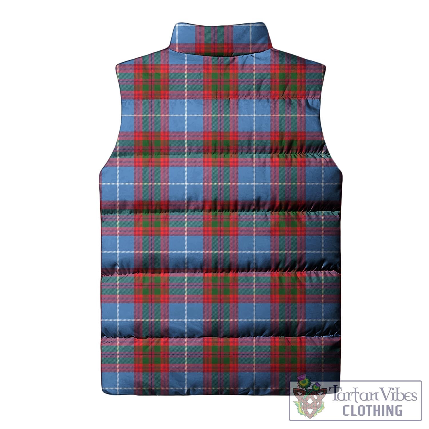 Crichton (Crighton) Tartan Sleeveless Puffer Jacket with Coat of Arms - Tartan Vibes Clothing
