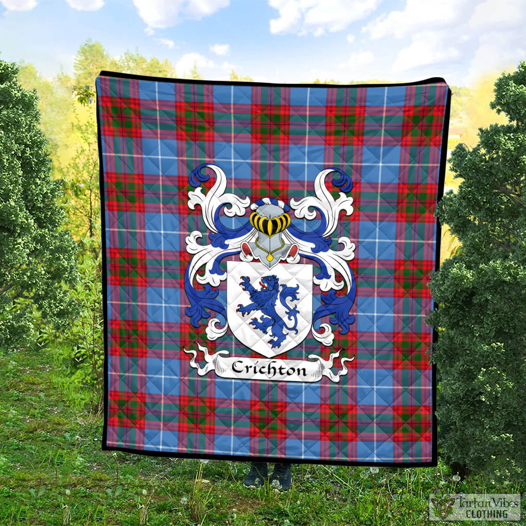 Tartan Vibes Clothing Crichton Tartan Quilt with Coat of Arms