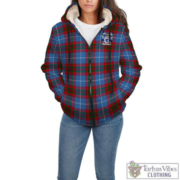 Crichton (Crighton) Tartan Sherpa Hoodie with Coat of Arms Unisex S - Tartan Vibes Clothing