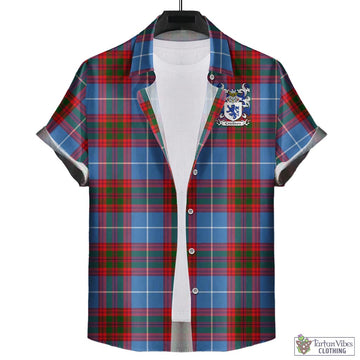 Crichton (Crighton) Tartan Hawaiian Shirt Shirt with Coat of Arms Kid - Tartan Vibes Clothing