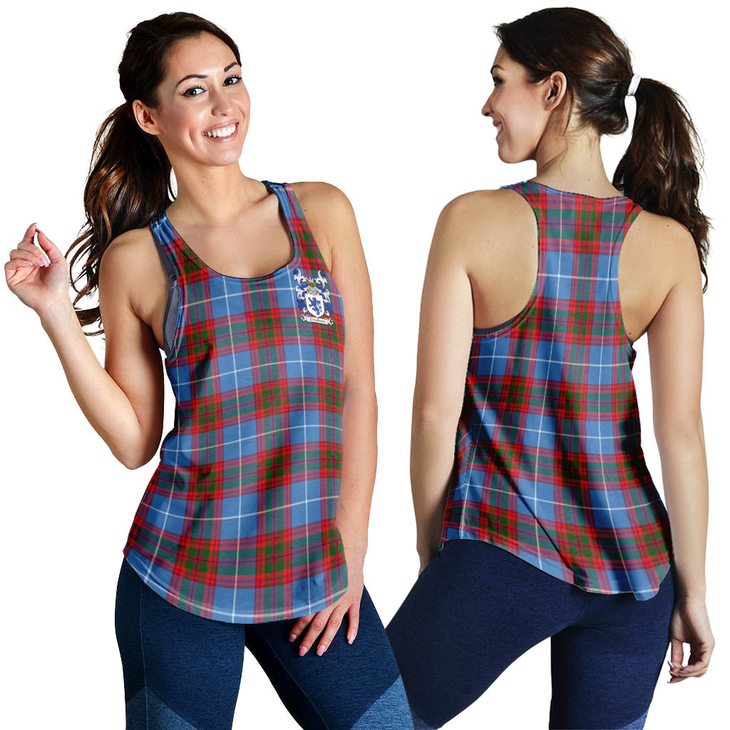 Crichton (Crighton) Tartan Women Racerback Tanks with Coat of Arms 4XL - Tartan Vibes Clothing
