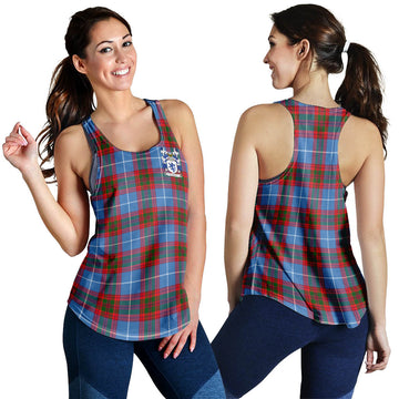 Crichton (Crighton) Tartan Women Racerback Tanks with Coat of Arms 4XL - Tartan Vibes Clothing