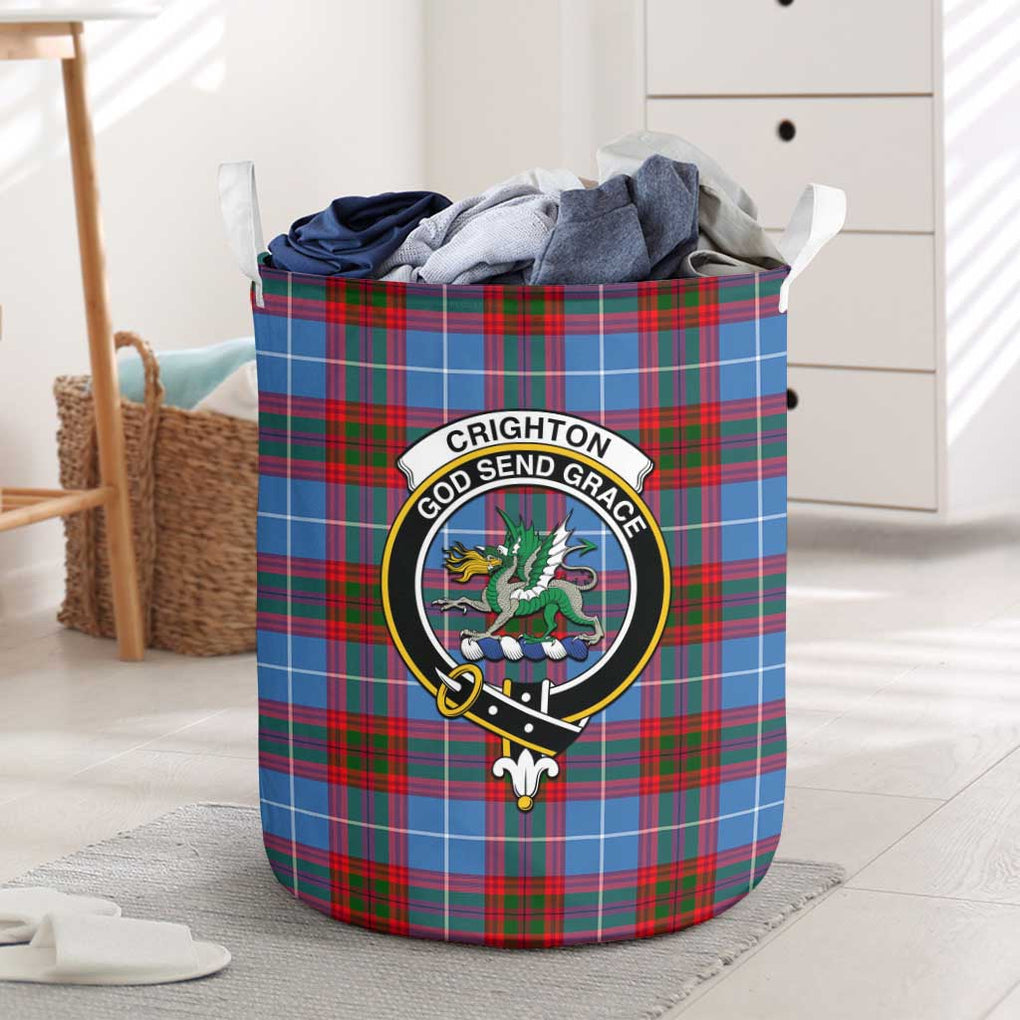 Crighton Tartan Laundry Basket with Family Crest One Size - Tartan Vibes Clothing