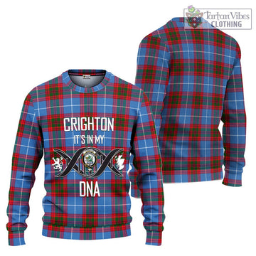 Crighton Tartan Ugly Sweater with Family Crest DNA In Me Style Unisex - Tartan Vibes Clothing