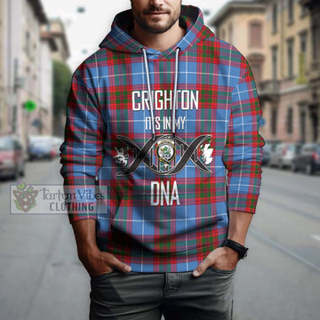 Crighton Tartan Hoodie with Family Crest DNA In Me Style Pullover Hoodie - Tartan Vibes Clothing