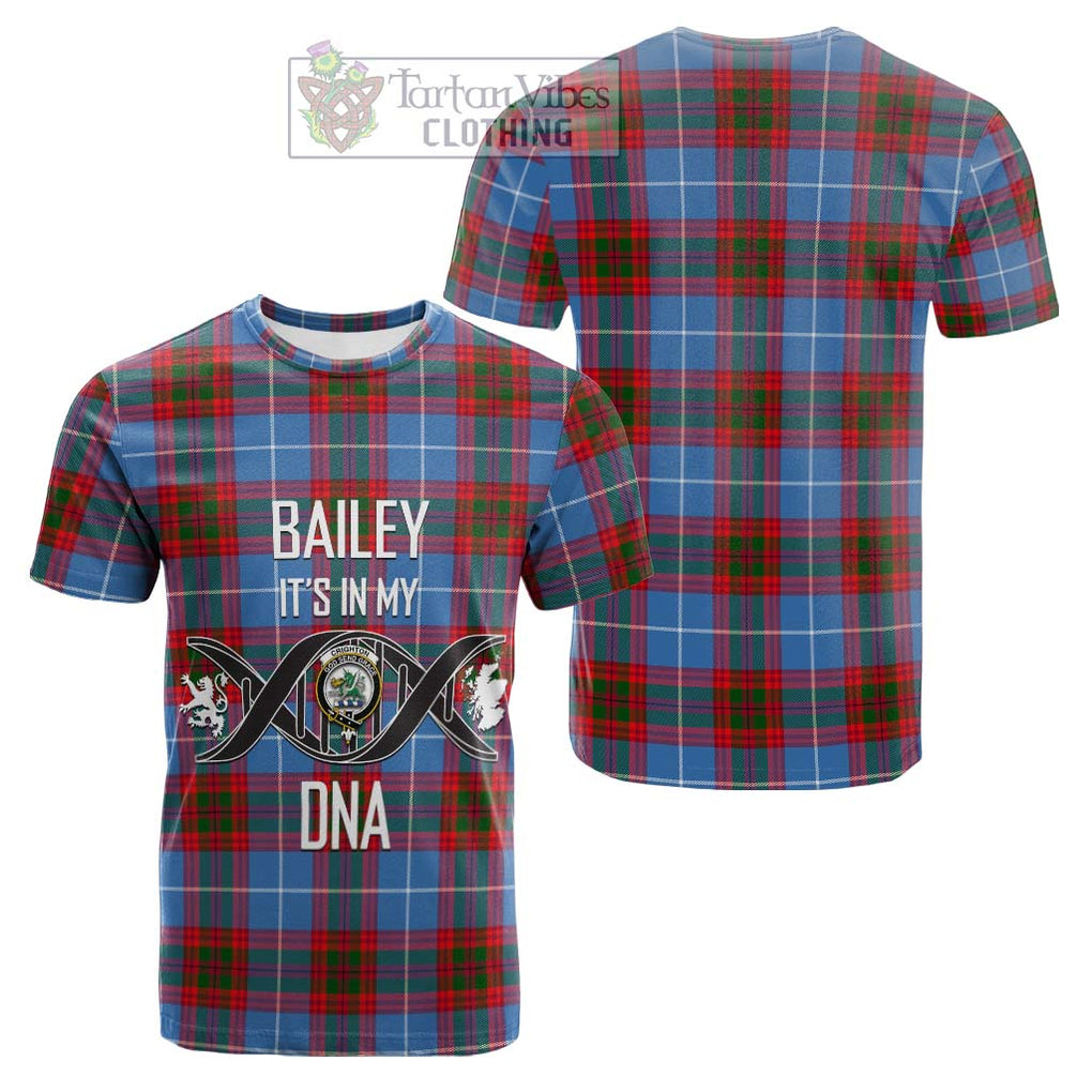 Crighton Tartan Cotton T-shirt with Family Crest DNA In Me Style Kid's Shirt - Tartan Vibes Clothing