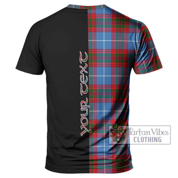 Crighton Tartan T-Shirt with Family Crest and Half Of Me Style - Tartan Vibes Clothing