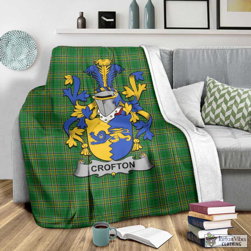 Crofton Irish Clan Tartan Blanket with Coat of Arms - Tartan Vibes Clothing