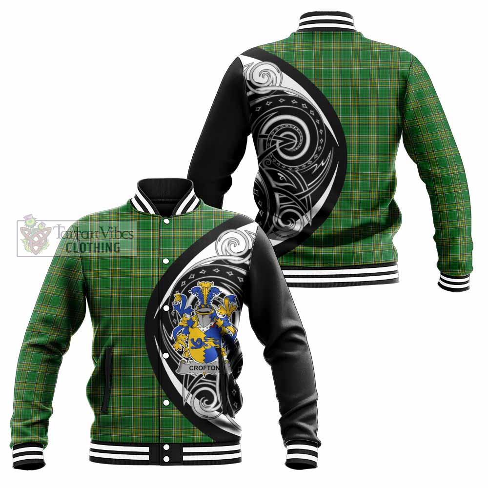 Tartan Vibes Clothing Crofton Irish Clan Baseball Jacket Celtic Circle Style