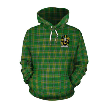 Croke Irish Clan Tartan Cotton Hoodie with Coat of Arms Pullover Hoodie XS - Tartan Vibes Clothing