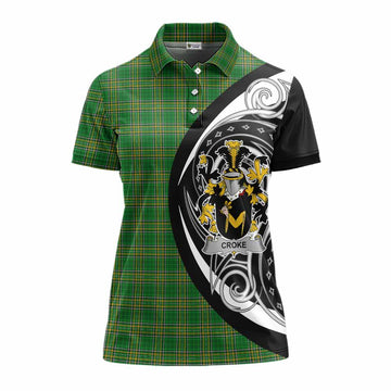 Croke Irish Clan Women's Polo Shirt Celtic Circle Style Women - Tartan Vibes Clothing