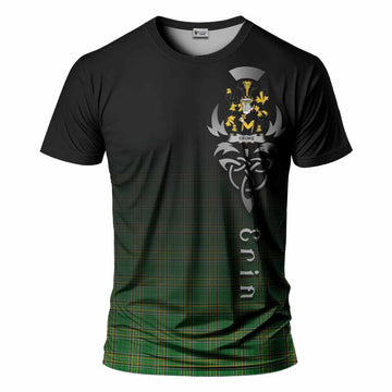 Tartan Vibes Clothing Croke Irish Clan T-Shirt with Coat of Arms Erin Go Bragh Celtic Inspired