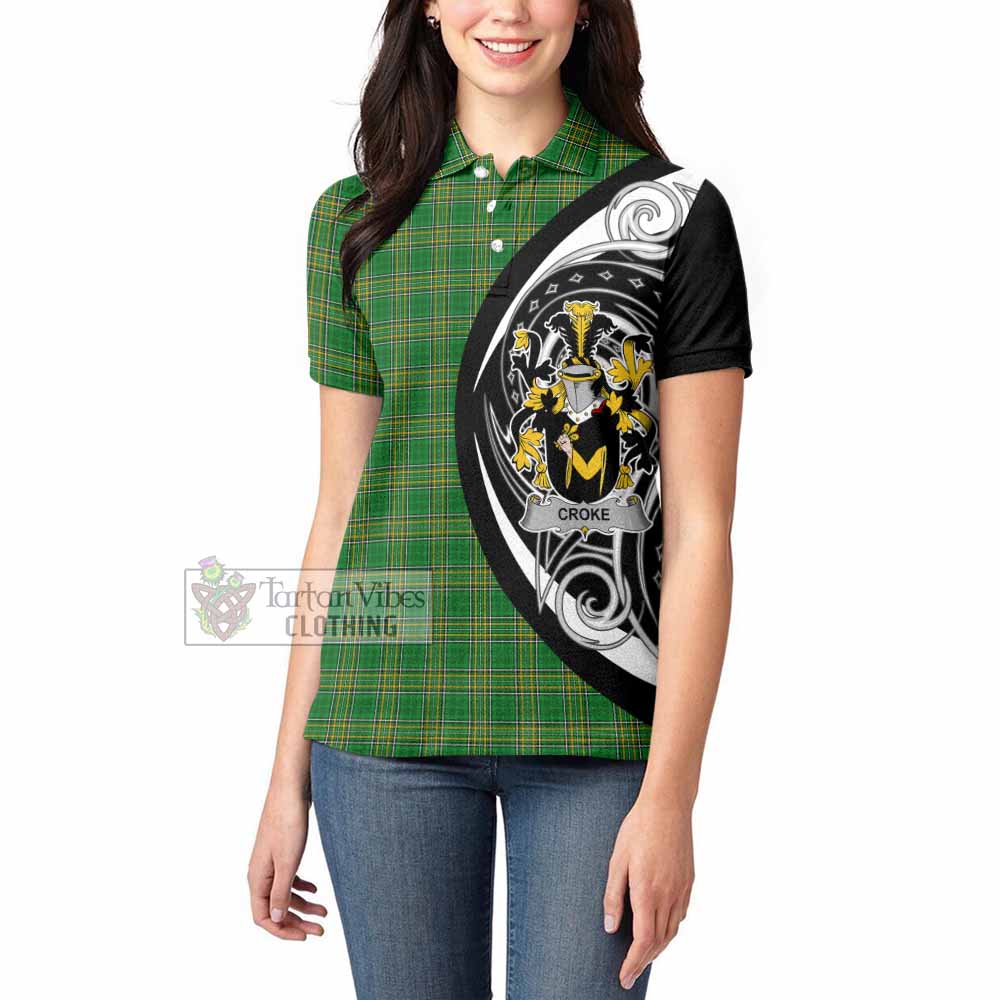 Croke Irish Clan Women's Polo Shirt Celtic Circle Style - Tartan Vibes Clothing