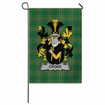 Croke Irish Clan Tartan Flag with Coat of Arms
