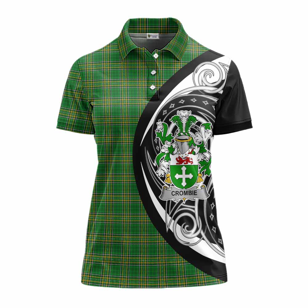 Crombie Irish Clan Women's Polo Shirt Celtic Circle Style Women - Tartan Vibes Clothing