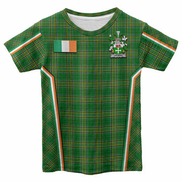 Crombie Irish Clan Coat of Arm Tartan Kid T-shirt Flag Style
