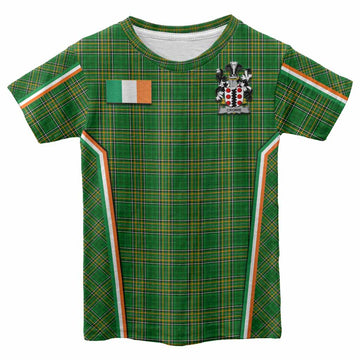 Cromie Irish Clan Coat of Arm Tartan Kid T-shirt Flag Style