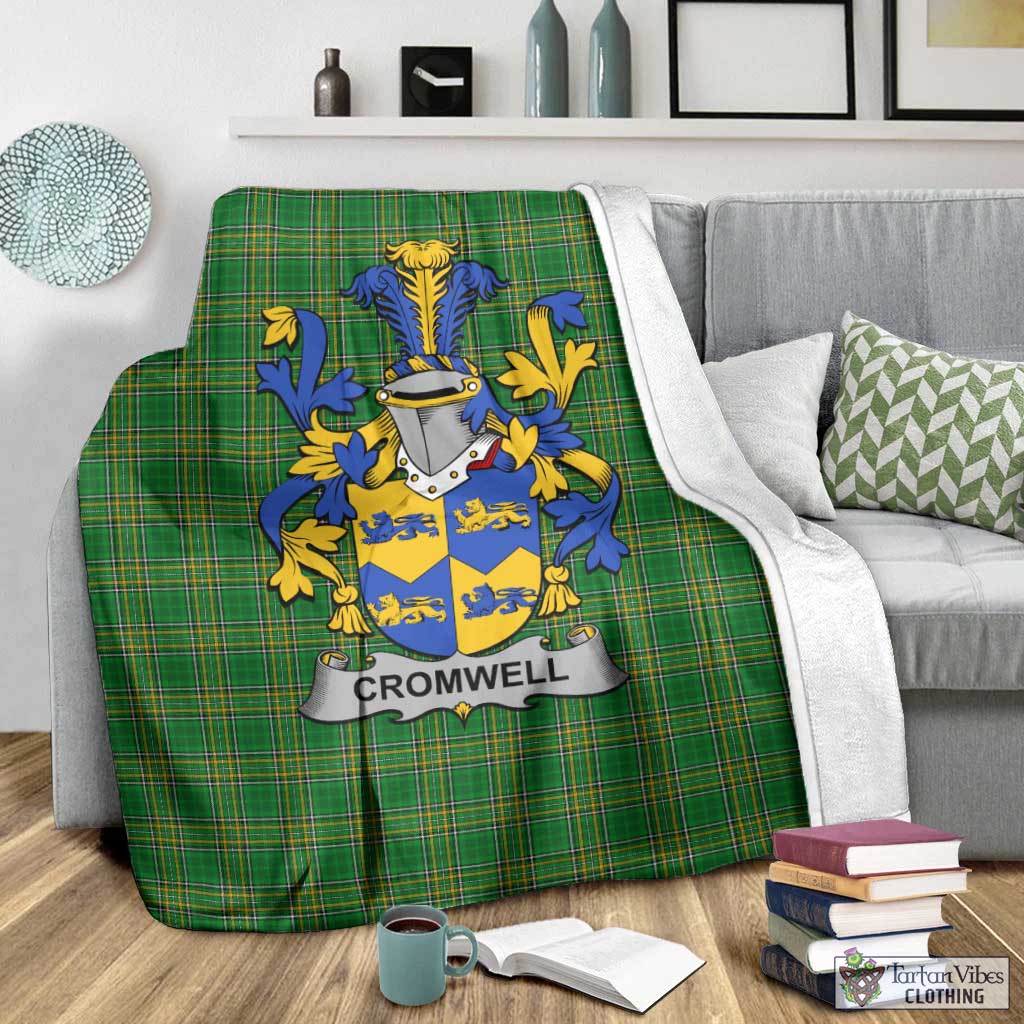 Cromwell Irish Clan Tartan Blanket with Coat of Arms - Tartan Vibes Clothing