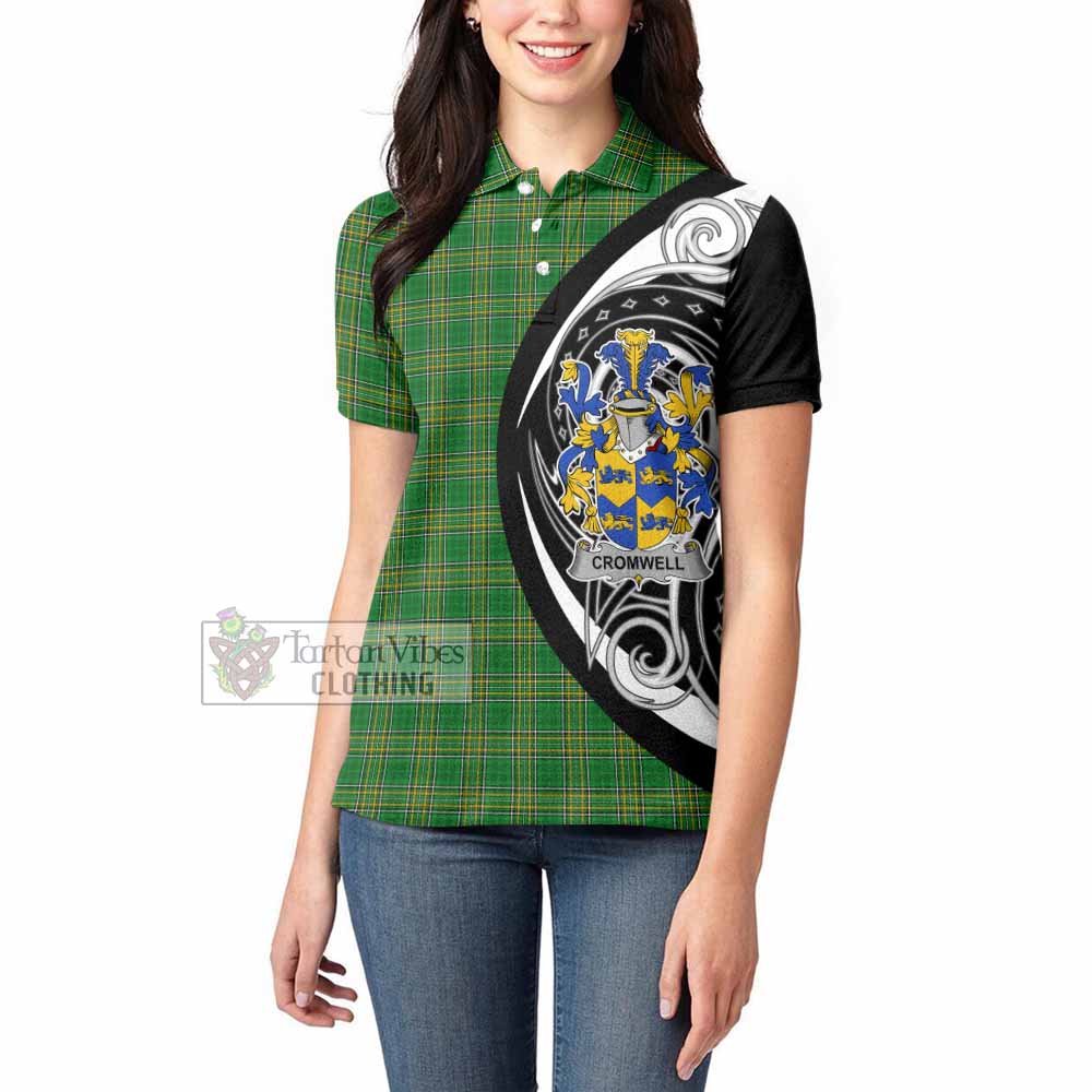 Cromwell Irish Clan Women's Polo Shirt Celtic Circle Style - Tartan Vibes Clothing