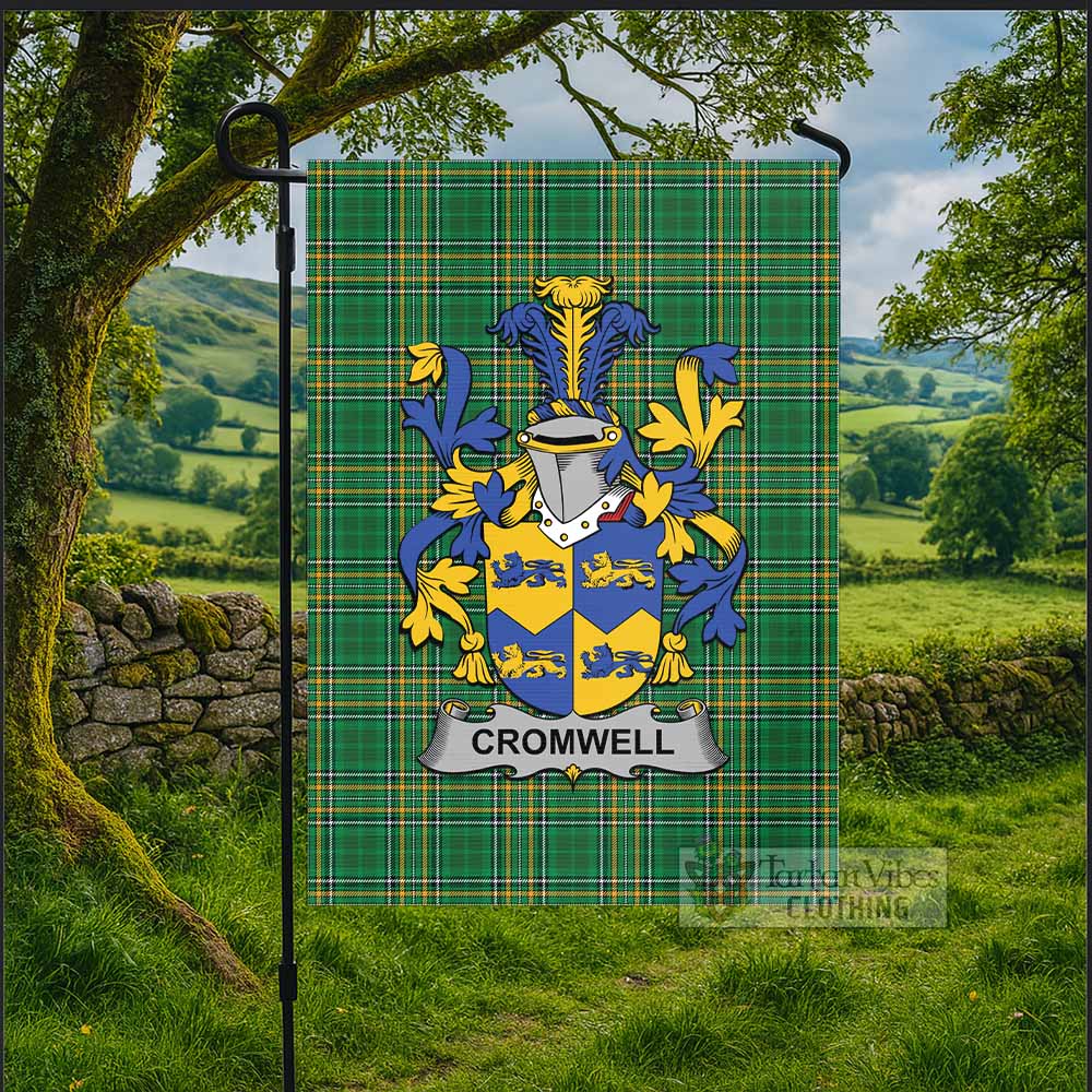 Cromwell Irish Clan Tartan Flag with Coat of Arms
