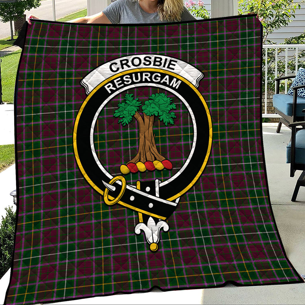crosbie-tartan-quilt-with-family-crest
