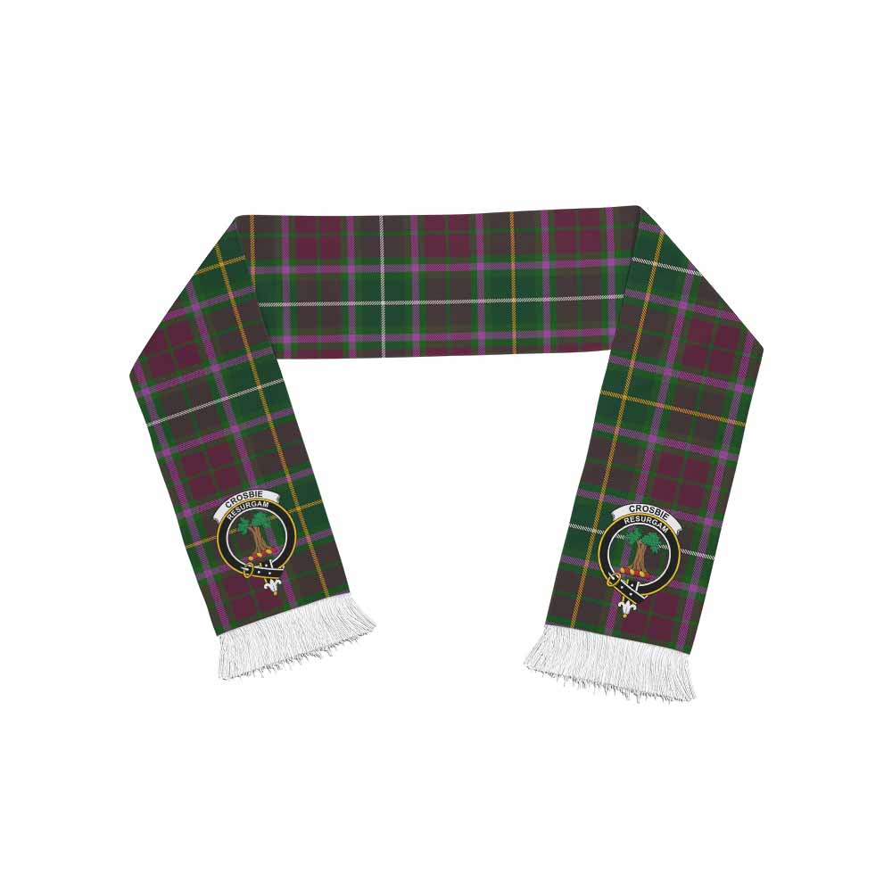 Tartan Vibes Clothing Crosbie Tartan Ruffneck Scarf with Family Crest