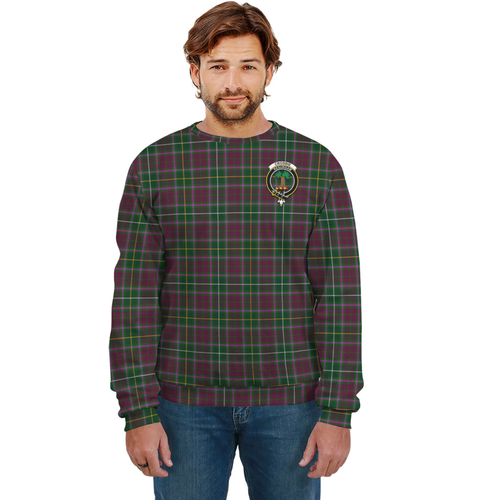 Crosbie Tartan Sweatshirt with Family Crest Unisex - Tartan Vibes Clothing