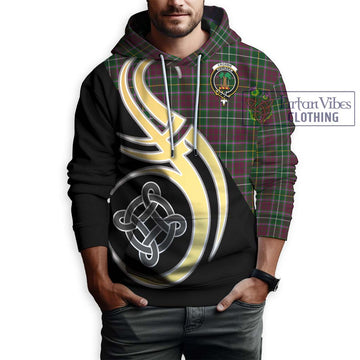 Crosbie Tartan Hoodie with Family Crest and Celtic Symbol Style Zip Hoodie - Tartan Vibes Clothing