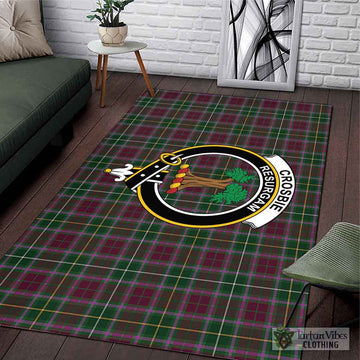 Tartan Vibes Clothing Crosbie Tartan Area Rug with Family Crest