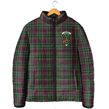 Crosbie Tartan Padded Jacket with Family Crest Men's Padded Jacket - Tartan Vibes Clothing