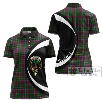 Crosbie Tartan Women's Polo Shirt with Family Crest Circle Style Women - Tartan Vibes Clothing