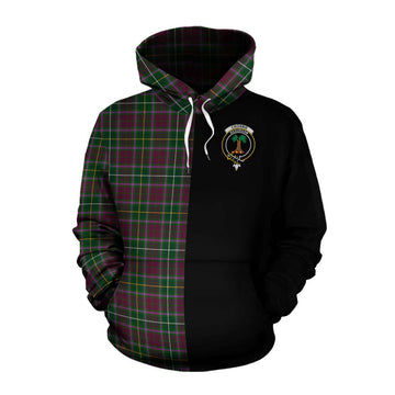 Tartan Vibes Clothing Crosbie Tartan Cotton Hoodie with Family Crest and Half Of Me Style