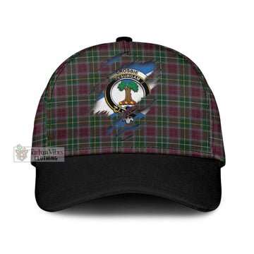 Crosbie Tartan Classic Cap with Family Crest In Me Style