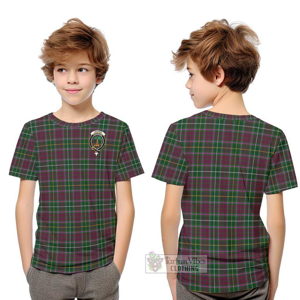 Crosbie Tartan Kid T-Shirt with Family Crest Youth XL Size14 - Tartanvibesclothing Shop