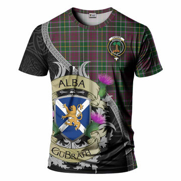 Tartan Vibes Clothing Crosbie Tartan Family Crest T-Shirt Lion Rampant Royal Thistle Shield Celtic Inspired