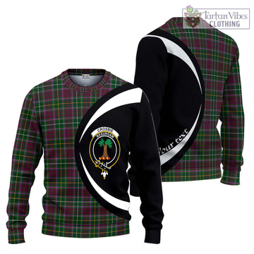 Crosbie Tartan Ugly Sweater with Family Crest Circle Style Unisex - Tartan Vibes Clothing