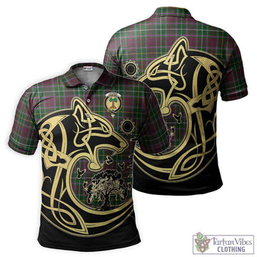 Crosbie Tartan Polo Shirt with Family Crest Celtic Wolf Style Kid - Tartanvibesclothing Shop